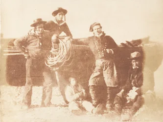 Newhaven Group, 1843-47. Tekijät: David Octavius Hill, Robert Adamson, Hill & Adamson.