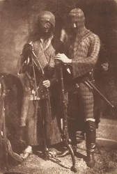 Afghan or Circessian Armour, 1843. Tekijät: David Octavius Hill, Robert Adamson.