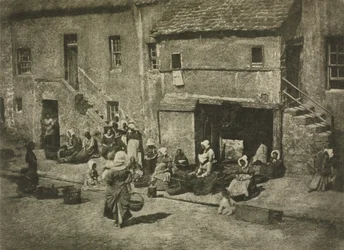 Kameratyö: Newhaven Fisheries, 1909. Tekijät: David Octavius Hill, Robert Adamson.