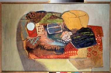 Asetelma. David Petrovich Sterenbergin (1881-1948) maalaus öljy kankaalle