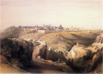 Pyhässä maassa: Jerusalem, Betaniaan johtavalta tieltä (kaiverrus).