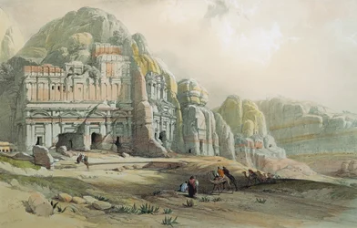 Näkymä Petran raunioille, Jordania