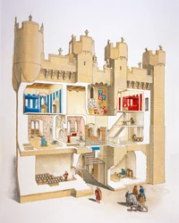 Gatehouse of Hylton Castle, Sunderland, Tyne and Wear, 1400-luku c2005