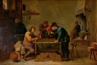 Backgammon Players, n. 1640-45 (öljy puulle)
