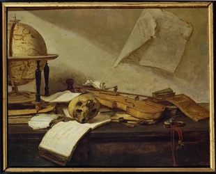 Vanite du Savoir - Vanity of knowledge (maalaus puulle)