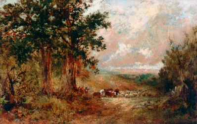 A Warwickshire Lane (öljy kankaalle)