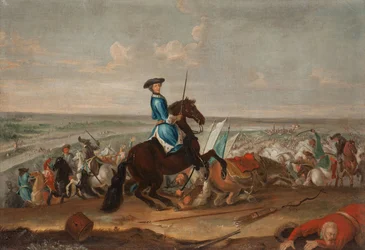 Le roi Charles XII (Carl de Suede) (1682-1718) Narvan taistelussa