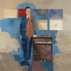 Marcel Broodthaers 16, 2022 (öljyä pellavalle).