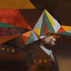 Marcel Broodthaers 24 (Maracatú), 2024 (öljy pellavalle)