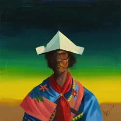 Robert Filliou 30 (Métis), 2023 (öljy pellavalle)
