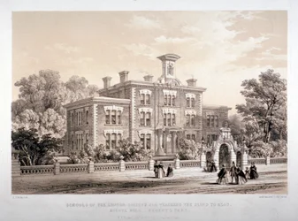 London Society Schools opettaa sokeita ihmisiä, Avenue Road, Marylebone, Lontoo, c1860.