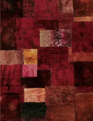 Crimson Patchwork – abstrakti