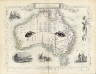 Siirtomaa - Australia, 2017 (paperileikattu kollaasi)