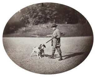 Hunter with Dogs, n. 1862 (albumin hopeaprintti)