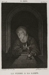 Denis-Sébastien Leroy et Mécou - Nainen lampun kanssa, Gerrit Doun mukaan - 1802-1815