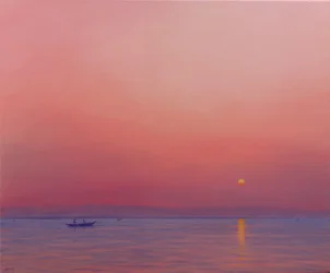 Pink Dawn on the Ganges