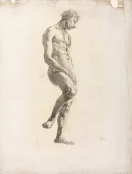 Seisova miesakti, n.1906-08 (musta liitu paperille).