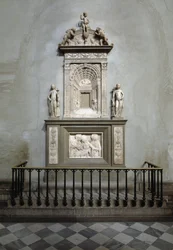 Desiderio da Settignanon marmoritabernaakkeli (n. 1430-1464) (Sakramenttialttari, marmoritabernaakkeli), 1461, Firenze, San Lorenzon kirkko (pyhän Laurentiuksen kirkko), Italia