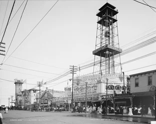 Surf Avenue, Coney Island, n. 1904 (m/w valokuva)