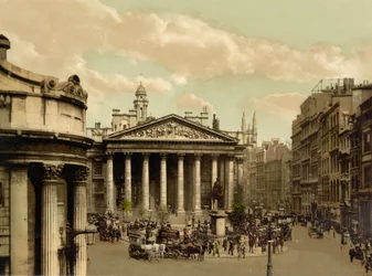 Royal Exchange, Lontoo, n. 1890-1900 (photochrom)