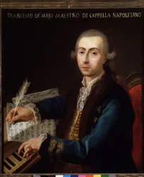 Italian säveltäjän Gian Francesco de Majon (1732-1770) muotokuva