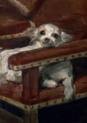 Infant Philipp Prosper / Ausschnitt: kleiner Hund