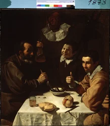 Ateria (lounas). Diego Velasquezin (1599-1660) maalaus. Öljy kankaalle