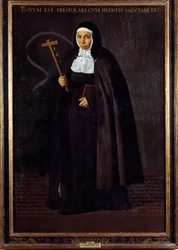 Äidin Jeronima de la Fuenten muotokuva. Diego Rodriguez de Silva y Velasquezin (1599-1660) maalaus
