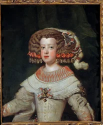 Muotokuva infante Marie Therese (1638-1683) tulevasta Ranskan kuningattaresta Diego Velasquezin (1599-1660) maalaus 1600-luvun su. 0,71x0,6 m - Portrait of the Infanta Marie Therese (1638-1683), tuleva Ranskan kuningatar. Diego Velasquezin (1599-166) maala