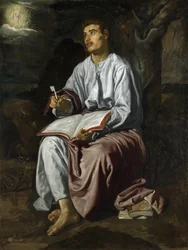 Johannes evankelista Patmoksen saarella, noin 1618 (öljy kankaalle).