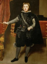 Infante Baltasar Carlos, Espanjan kuningas Filip IV:n ja hänen vaimonsa Isabellan ainoa poika... (maalaus kankaalle)