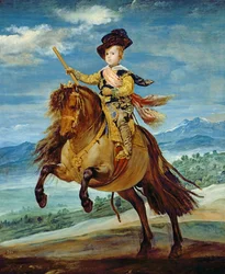 Prinssi Balthasar Carlos hevosen selässä, n. 1635-36