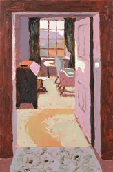 Strathraich Sitting Room (öljy kartongille)