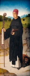 Seurakuntakirkko (Parochiekerk Sint-Pieter). Maalaus. Dirk Bouts. Pyhän Erasmuksen marttyyrikuolema. Noin 1460-1464. Yksityiskohta. Oikea paneeli.