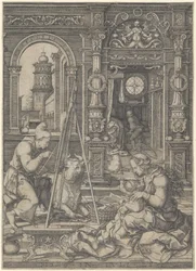 Pyhä Luukas maalasi Neitsyt, 1526.