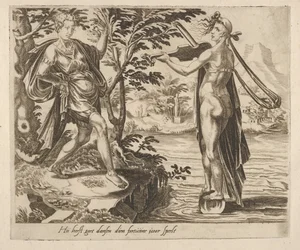 Se, jolle Fortune soittaa, tanssii iloisesti luvusta Six Sayings about Fortune, ca. 1560.