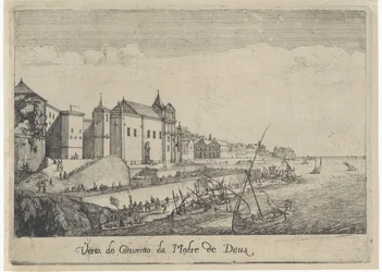 Näkymä Jumalanäidin luostarille Lissabonissa Vista do Convento da Madre de Deus (otsikko esineessä) Näkymät Lissaboniin (sarjan nimi)