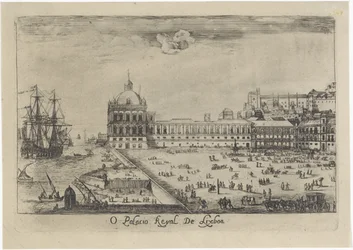 Näkymä Lissabonin kuninkaalliselle palatsille O Palacio Real de Lixboa (otsikko esineessä) Näkymät Lissaboniin (sarjan nimi)