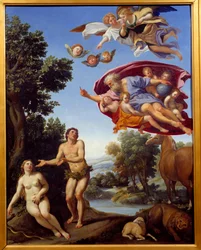 Jumala nuhtelee Aadamia ja Eevaa, 1625, 0,95 x 0,75 m, Grenoble, taidemuseo