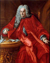Geenitasavallan dogen Domenico Canevarin (1683-1745) muotokuva vuosina 1742-1744 Domenico Bocciardolle (1686-1746) kuuluva maalaus 1700-luvun su. 160x130 cm Sestri Levante, Galleria Rizzi