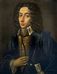 Muotokuva Giovanni Battista Pergolesista (Jean Baptiste Pergolese, Jean-Baptiste) (1710 - 1736). Öljy puulle, kirjoittanut Domenico Antonio Vaccaro. Napolin konservatorio. Giovanni Battista Pergolesin maalaus Domenico Antonio Vaccaro Napolin konservatorios
