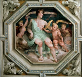 Keskinäinen hyväntahtoisuus tai yhteisymmärrys (Reciproque benevolence tai concord). Domenico Beccafumin (1486-1551) maalaus