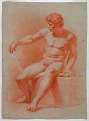 Piirustus, Piirustus, alaston, n. 1740