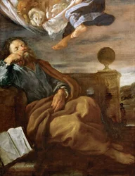Barokki : Pierre et la vision de la grande nappe - Pietarin näkemys lakanasta eläimillä par Fetti, Domenico (1588/90-1623), n. 1619. Öljy puulle, 66x51. Taidehistoriallinen museo, Vienne