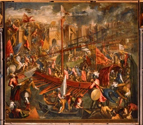 Ristiretkeläisten Konstantinopolin valloitus vuonna 1204 (öljy kankaalle).