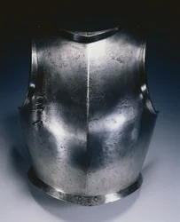 Goottilainen rintakilpi, jossa lansettituki, n. 1490-1500