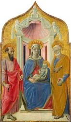 Madonna ja lapsi valtaistuimella Pyhän Pietarin ja Pyhän Paavalin kanssa, n. 1430.