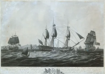 Pitt (noin 1787) Doverin lähellä paluumatkalla Kiinasta 1787.
