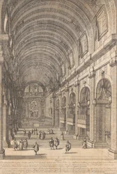 Kardinaali de Retzin tilaama koristelu San Luigin kirkossa, Roomassa, Pyhän F..., 1665.