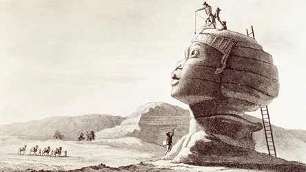 Gizan sfinksi Egyptissä Egyptin kampanjan aikana
